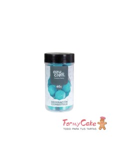 Bolas De Azucar Turquesa Glitter 60g.  Azucren