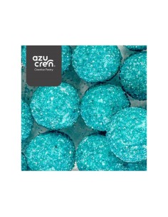 Bolas De Azucar Turquesa Glitter 60g.  Azucren 2