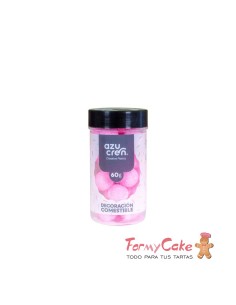 Bolas De Azucar Rosa Bebé Glitter 60g. Azucren