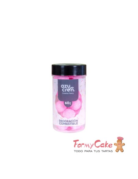 Bolas De Azucar Rosa Bebé Glitter 60g. Azucren