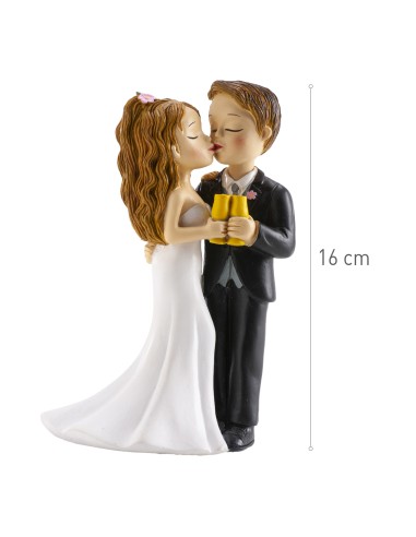Figura para Tarta Boda "Copa y Beso" Dekora