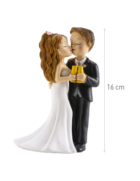 Figura para Tarta Boda "Copa y Beso" Dekora