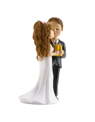 Figura para Tarta Boda "Copa y Beso" Dekora