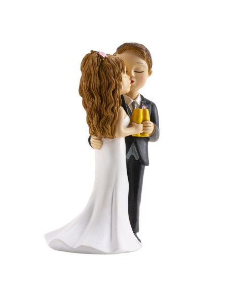 Figura para Tarta Boda "Copa y Beso" Dekora