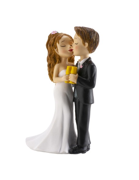 Figura para Tarta Boda "Copa y Beso" Dekora