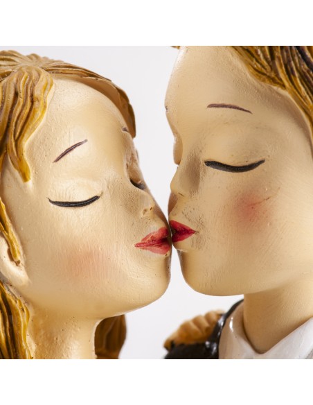 Figura para Tarta Boda "Copa y Beso" Dekora