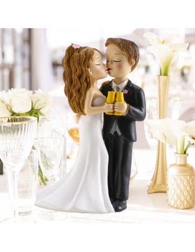 Figura para Tarta Boda "Copa y Beso" Dekora