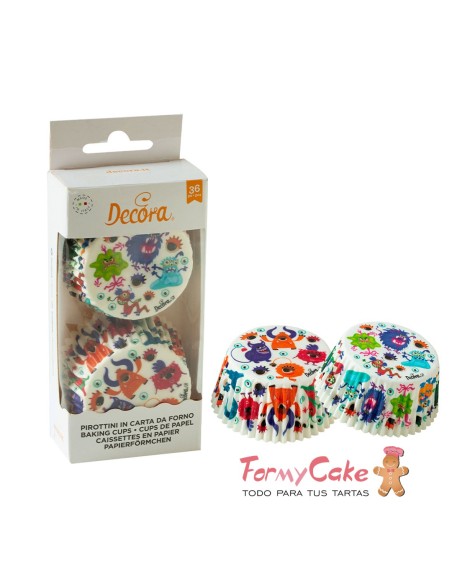 Cápsulas Cupcakes Monstruos 36uds Decora