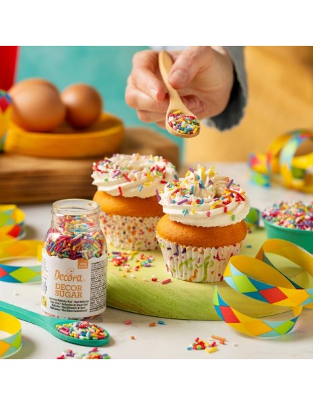 Fideos Azúcar De Colores 90gr Decora