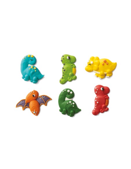 Dinosaurios de Azúcar 6ud Decora