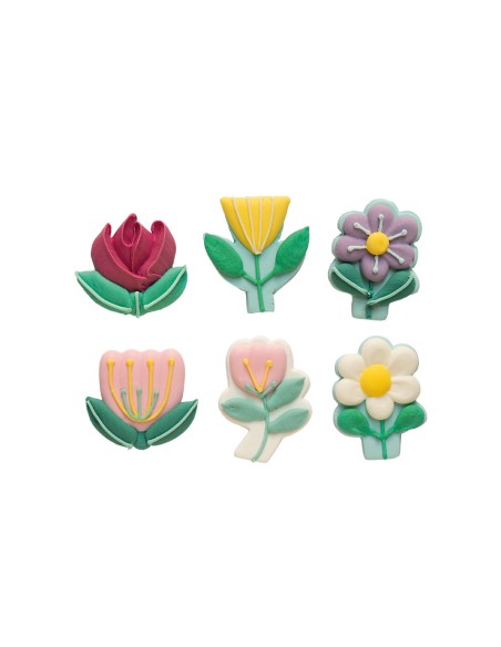 Flores De Primavera de Azúcar 6ud Decora