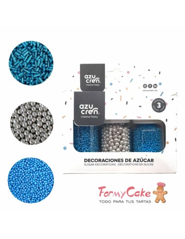 Set Sprinkle Fideos Azul/Nonpareil Azul/Perlas...