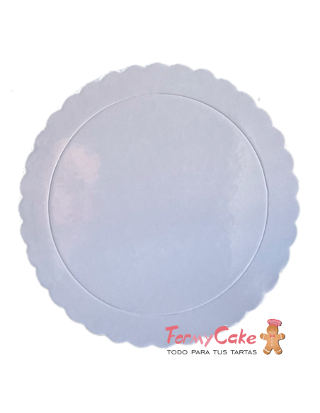 Base Ondulada Extrafuerte blanca 30cm