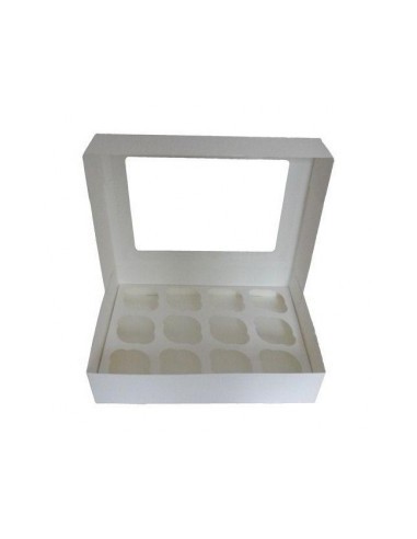 Caja 12 Cupcakes Blanca