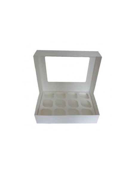 Caja 12 Cupcakes Blanca