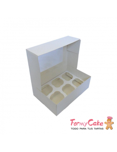 Caja 6 Cupcakes Blanca