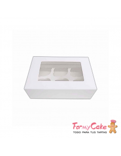 Caja 6 Cupcakes Blanca