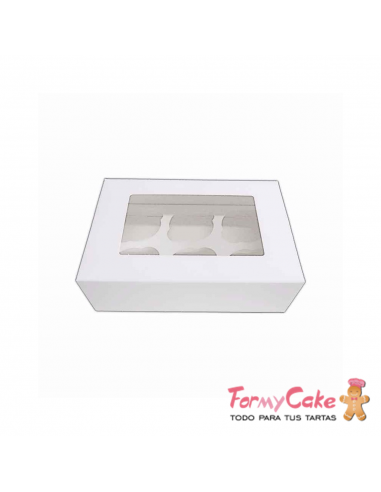 Caja 6 Cupcakes Blanca