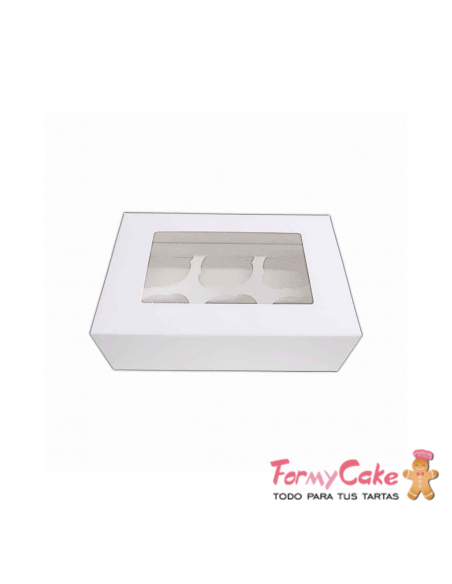 Caja 6 Cupcakes Blanca