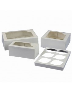 Caja 4 Cupcakes Blanca