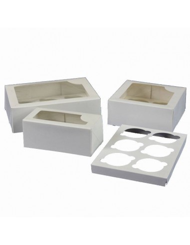 Caja 4 Cupcakes Blanca