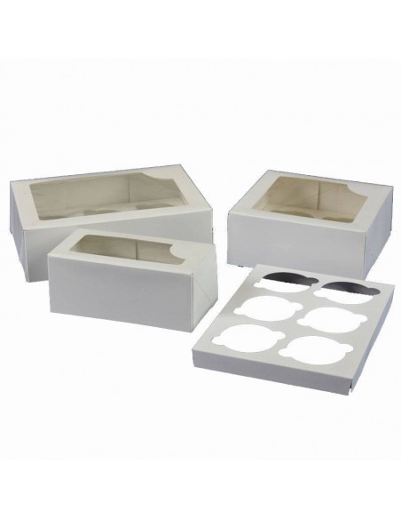 Caja 4 Cupcakes Blanca