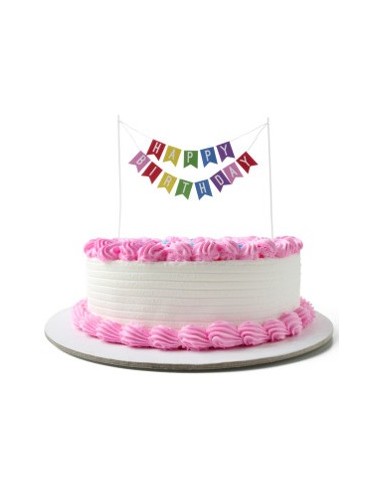 Topper Banderas Happy Birthday Dekora