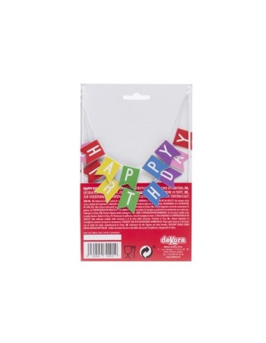 Topper Banderas Happy Birthday Dekora