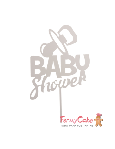 Topper Baby Shower Plateado Dekora