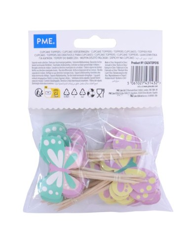 Toppers De Mariposas 24uds PME
