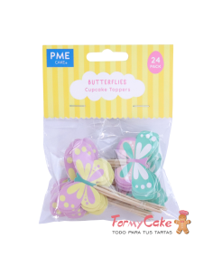 Toppers De Mariposas 24uds PME