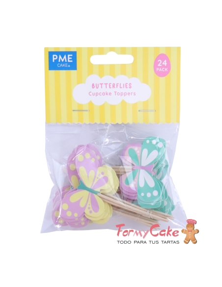 Toppers De Mariposas 24uds PME