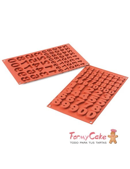 Molde Silicona Numeros Chocolate Silikomart