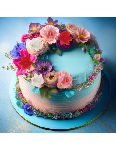 Mini Nenufares De Oblea Roja/Rosa 8uds Dekora