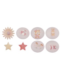 Decoraciones De Oblea Bebé Rosa Dekora 2