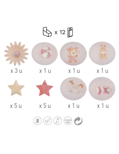 Decoraciones De Oblea Bebé Rosa Dekora