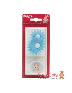 Decoración surtido De Oblea Bebé Azul Dekora