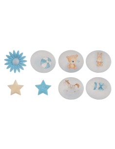 Decoración surtido De Oblea Bebé Azul Dekora 2