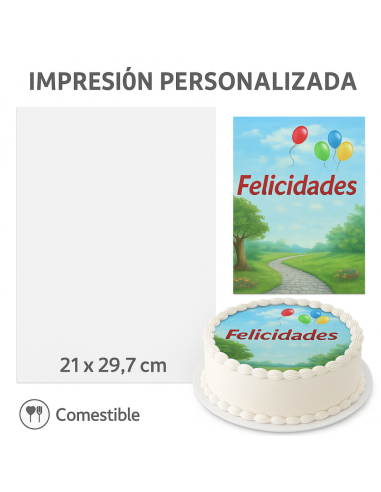 Impresión Comestible Personalizada en Papel de...