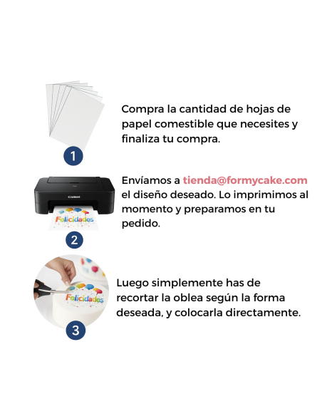 Impresión Comestible Personalizada en Papel de Azúcar A4