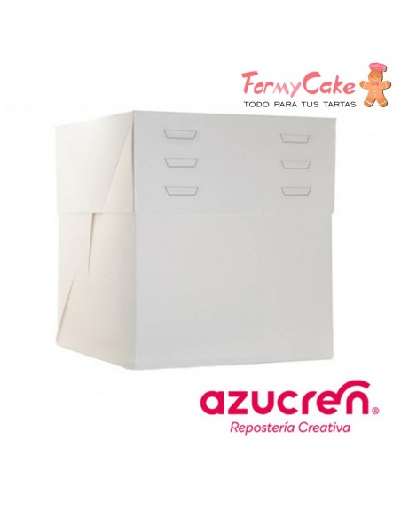 Caja Blanca para Tartas Altura Regulable 35X35X20 a 30cm Azucren