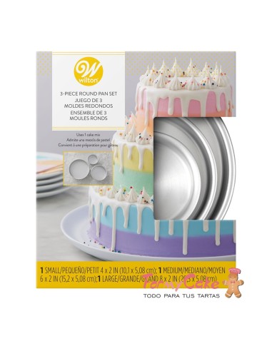 Set Moldes Redondos 3ud  Wilton
