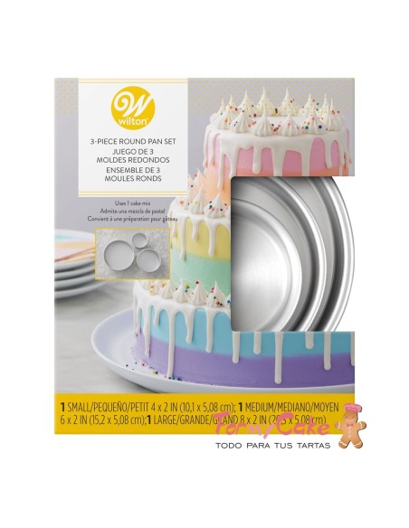 Set Moldes Redondos 3ud  Wilton