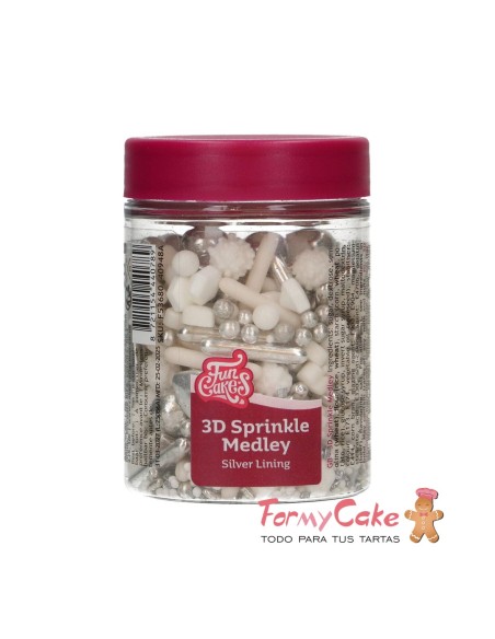 Sprinkle Medley 3D - Silver Lining - 70g Funcakes