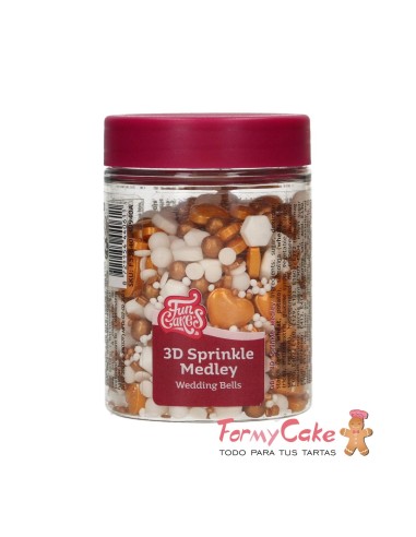 Sprinkle Medley 3D - Wedding Bells - 70g Funcakes