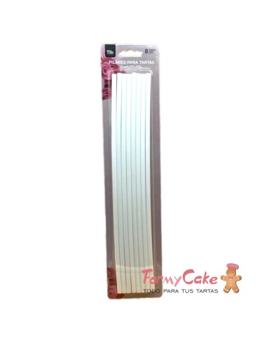 Pilares para Tartas 8ud 30X0.6cm Azucren