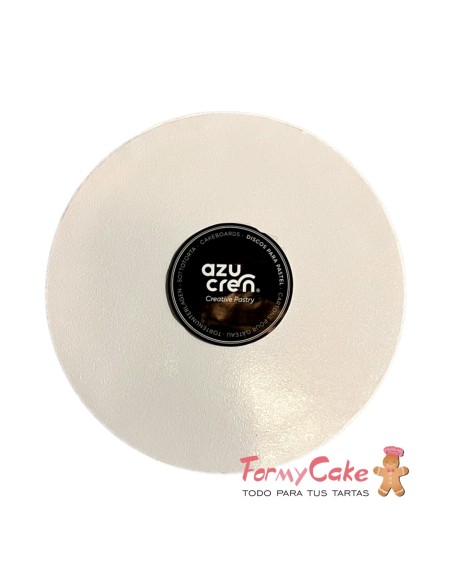 Base Redonda Gruesa para Tartas Blanca 35cm Azucren