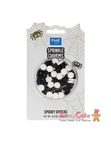 Sprinkles Decorativos De Halloween- Arañas 25G PME