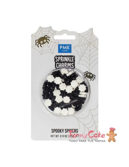 Sprinkles Decorativos De Halloween- Arañas 25G PME
