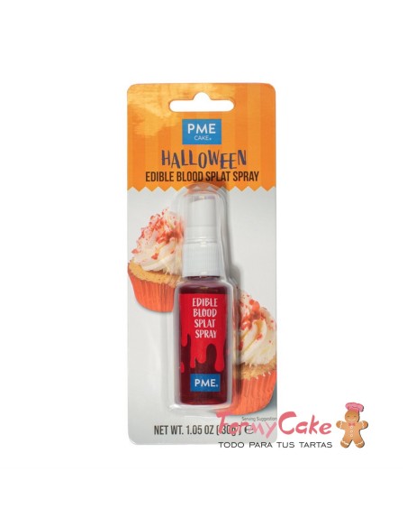 Spray De Sangre Comestible Para Decorar Tartas Halloween 30G PME